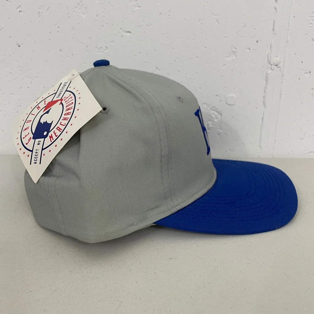 VTG Buffalo Cap Kansas City Royals Grey Blue Snapback Hat Cap MLB Baseball OSFA